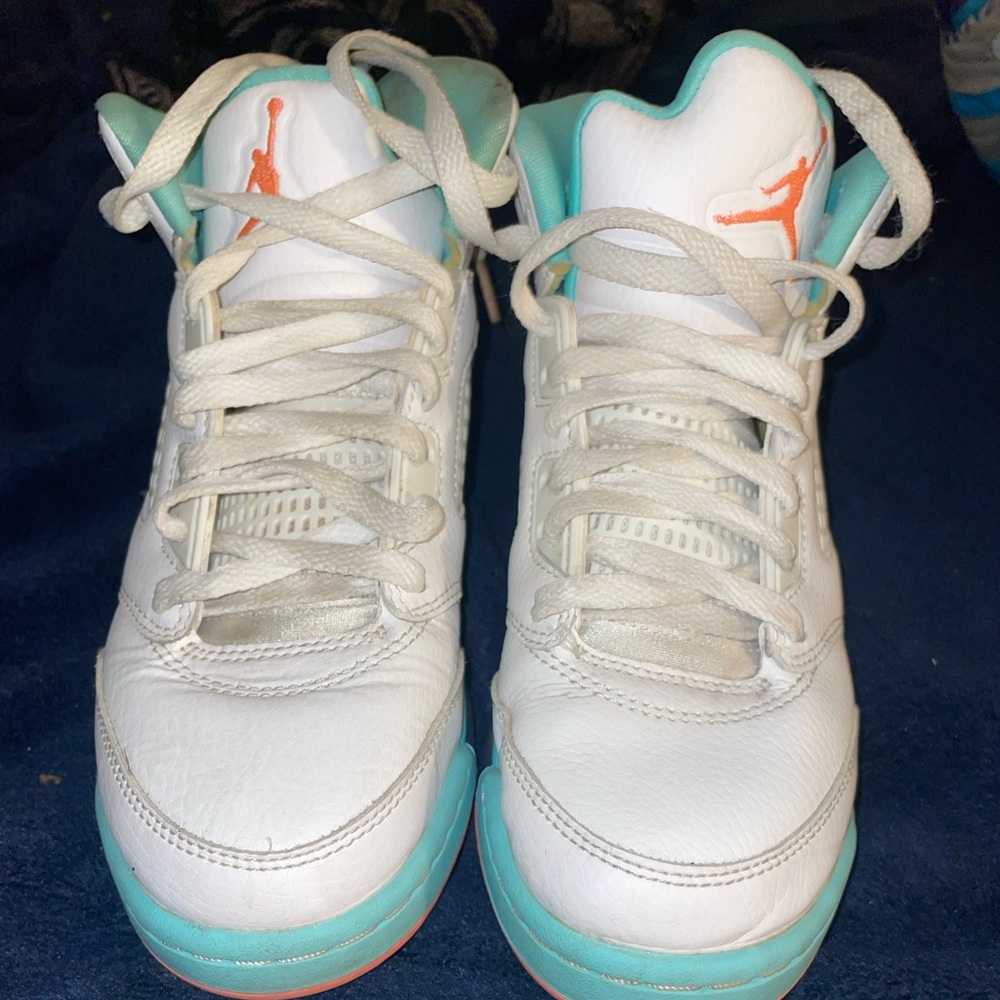 Blue peach white size 5 women